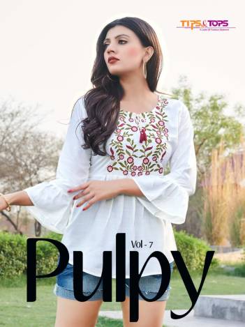 Pulpy Vol 7 By Tips & Tops Fancy Embroidered Short Top Collection